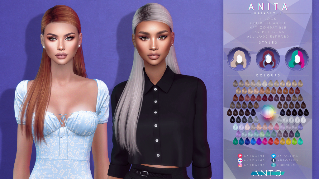 Anita Hairstyle – CoolSims
